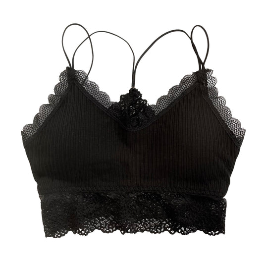 Black Lace Trim Bralette | Black Lace Trim Bralette | Lani + Kei