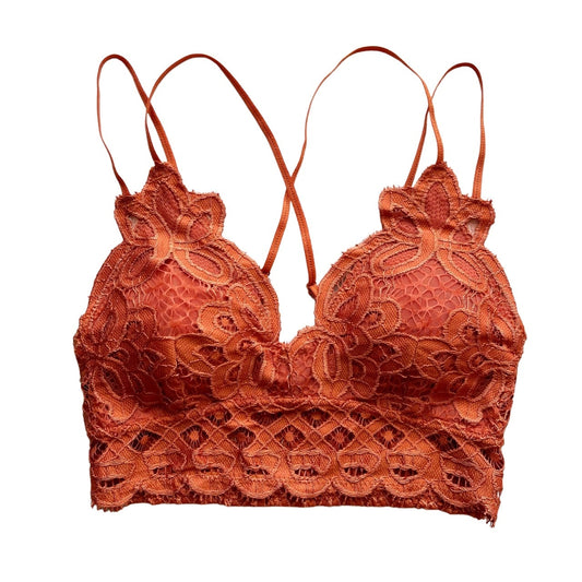 Deep Orange Crochet Bralette