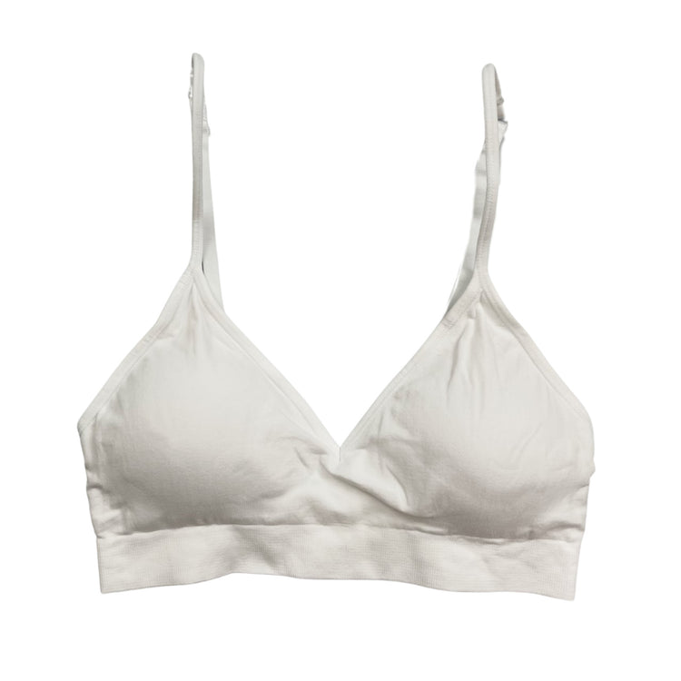 Plus Size White Triangle Padded Bralette