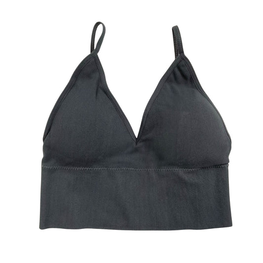 Charcoal Seamless Longline Bralette