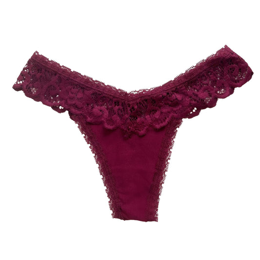 Burgundy Crochet Panty