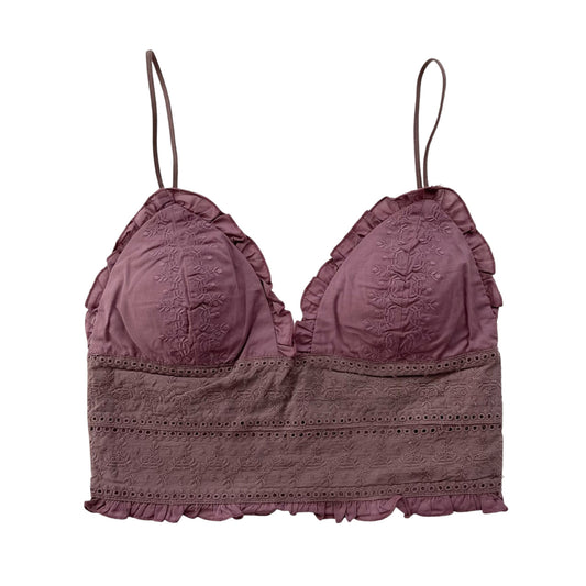 Mauve Cotton Longline Bralette