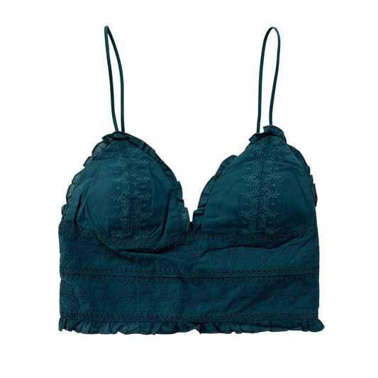 Teal Cotton Longline Bralette